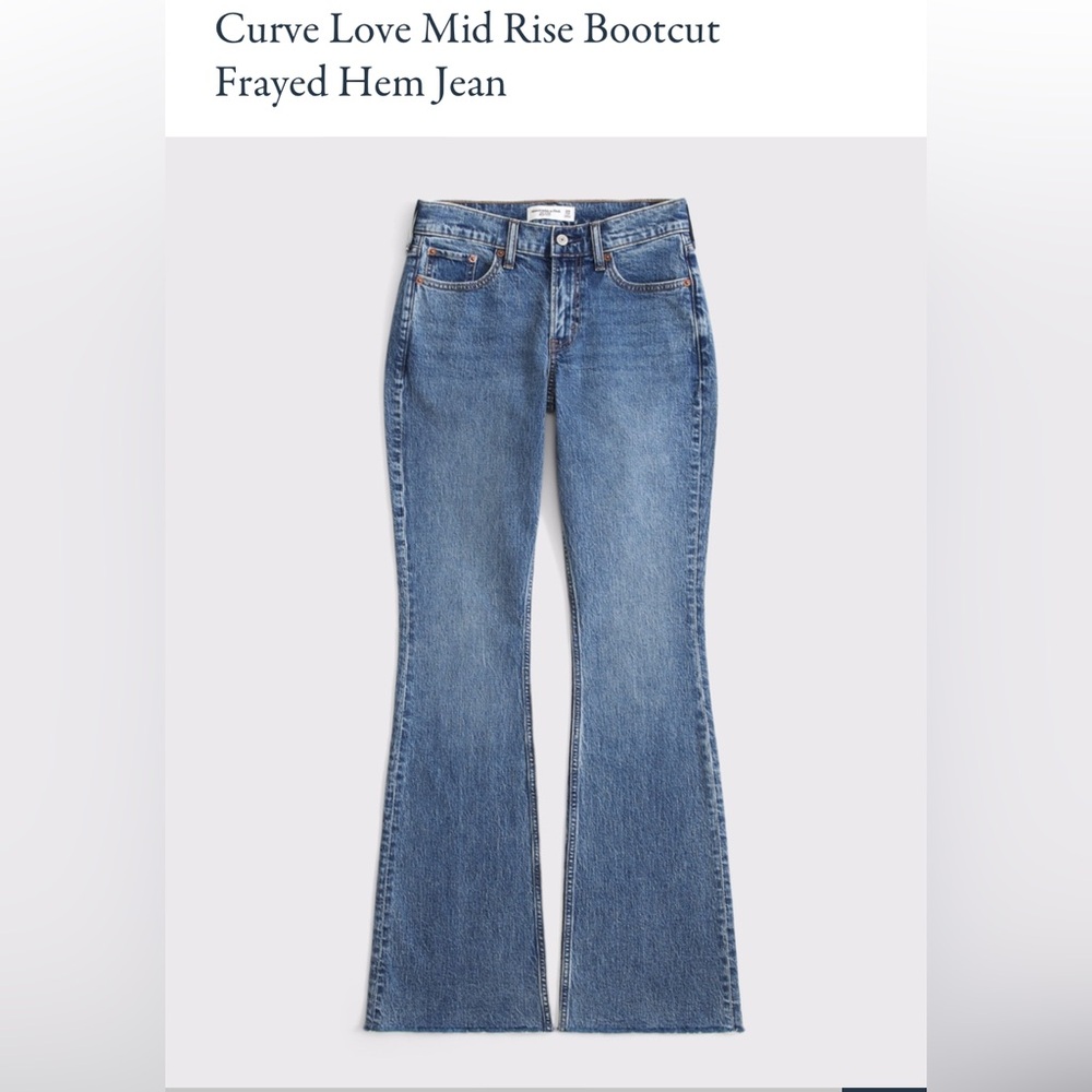 Abercrombie and Fitch Mid Rise Bootcut Frayed Hem Jean (CURCE LOVE - 30 SHORT)